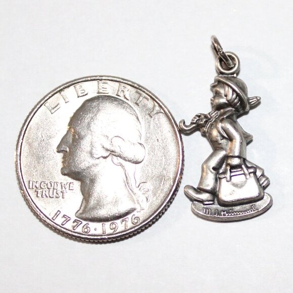 Vintage Sterling Silver Hummel Club Goebel Boy Charm - Picture 3 of 5